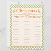 Tropical  Christmas Word game card シーズンカード (正面)