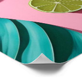 Tropical Citrus & Beach Aesthetic Wall Art ポスター (角)