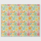 Tropical Citrus Watercolor Gift Wrap ラッピングペーパー (フラット)