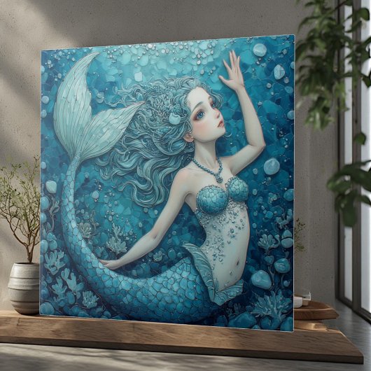 Tropical Coastal Fantasy Mermaid Luxury Decorative タイル