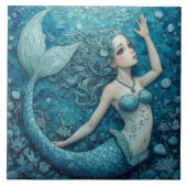 Tropical Coastal Fantasy Mermaid Luxury Decorative タイル (正面)