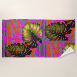 Tropical Color Storm Abstract Island Energy ビーチタオル