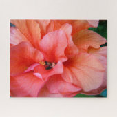 Tropical Coral Hibiscus Flower ジグソーパズル (横)