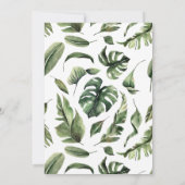 Tropical Crest Hibiscus Hawaii Destination Wedding 招待状 (裏面)