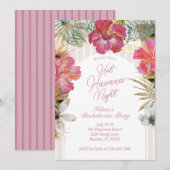 Tropical Cuban Bachelorette Invitation 招待状 (正面/裏面)