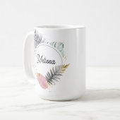 Tropical Custom Name Coffee Mug コーヒーマグカップ (正面左)
