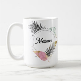 Tropical Custom Name Coffee Mug コーヒーマグカップ
