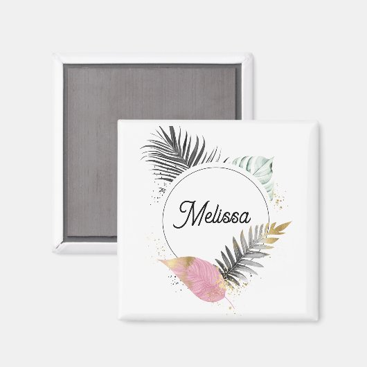 Tropical Custom Name Magnet マグネット (正面/裏面)