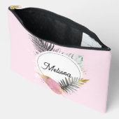 Tropical Custom Name Makeup Bag アクセサリーポーチ (見開き)