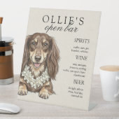 Tropical Dachshund Wedding Bar Menu 台座サイン (インサイチュ)