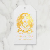 Tropical Dachshund Wedding Favor ギフトタグ (正面)