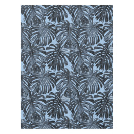 Tropical Dark Blue Monstera Jungle Leaves テーブルクロス