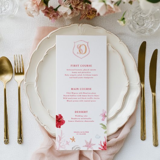 Tropical Destination Wedding メニュー