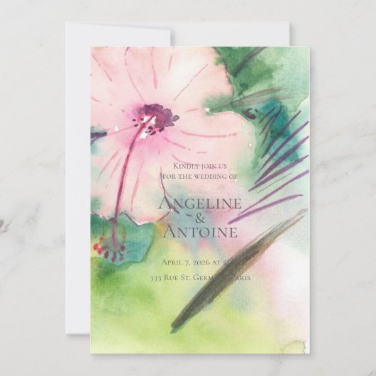 Tropical Destination Wedding  招待状 (正面)