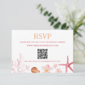 Tropical Destination Wedding QR Code  エンクロージャーカード (スタンド正面)