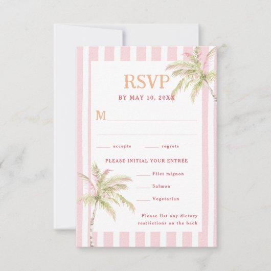 Tropical Destination Wedding RSVP (正面)