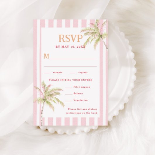 Tropical Destination Wedding RSVP