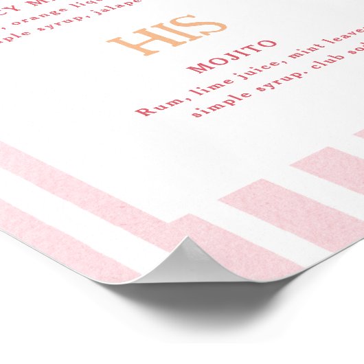 Tropical Destination Wedding Signature Drinks ポスター (角)