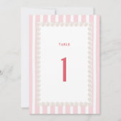 Tropical Destination Wedding Table Number  (正面)