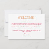 Tropical Destination Wedding Welcome Note (裏面)