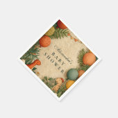 Tropical Dinosaur Theme Baby Shower スタンダードカクテルナプキン (角)