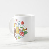 Tropical Drinks – Cute Summer Cocktail Mug コーヒーマグカップ (正面左)