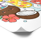 Tropical Drinks – Cute Summer Cocktail Poster ポスター (角)