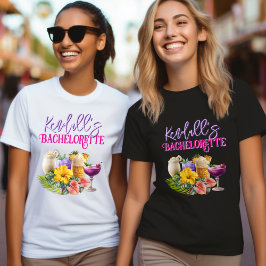 Tropical Drinks Personalized Bachelorette T-shirt トライブレンドＴシャツ