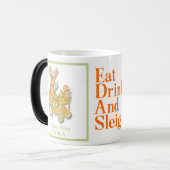 Tropical Eat, Drink and Sleigh Christmas モーフィングマグカップ (正面左)