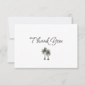 Tropical Elegant Palm Trees Birthday Gift サンキューカード (正面)
