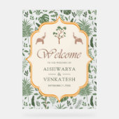 Tropical Elephant Indian Wedding Welcome アクリルサイン (正面)