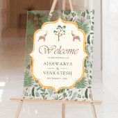 Tropical Elephant Indian Wedding Welcome アクリルサイン