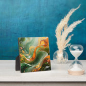 Tropical Emerald Amber Swirl フォトプラーク (インサイチュ)