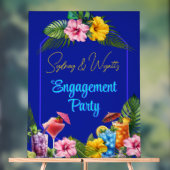 Tropical Engagement Party Pre-wedding Event アクリルサイン (ニュートラル)
