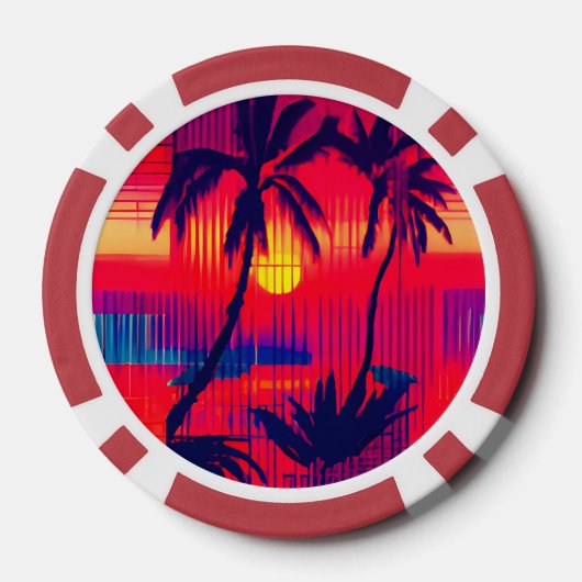 Tropical Escape Fantasy ポーカーチップ (裏面)