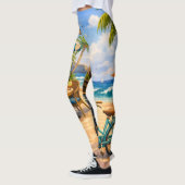 Tropical Escape Leggings – Sunset Vibes Edition レギンス (左)