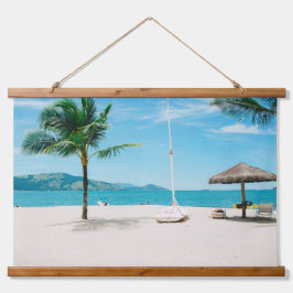 Tropical Escape – Serene Beach Paradise 吊り下げ型タペストリー