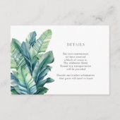 Tropical Exotic Foliage Leaves Details Enclosure エンクロージャーカード (正面)