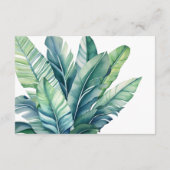 Tropical Exotic Foliage Leaves Details Enclosure エンクロージャーカード (裏面)