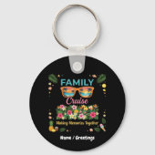 Tropical Family Cruise Memories Floral Summer  キーホルダー (正面)