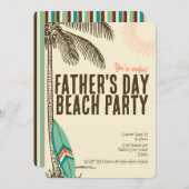 Tropical Father's Day Beach Party Invitation 招待状 (正面/裏面)