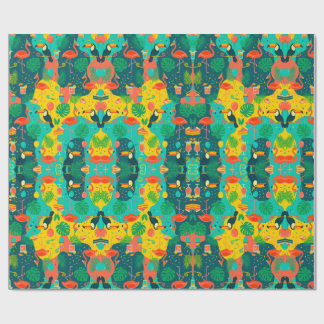 Tropical Fiesta Toucan & Flamingo  ラッピングペーパー