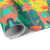 Tropical Fiesta Toucan & Flamingo  ラッピングペーパー (ロールコーナー)