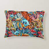 Tropical Fish Colorful Summer Vibes アクセントクッション (裏面)