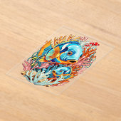 Tropical Fish Colorful Summer Vibes アクリル招待状 (レイダウン)