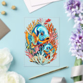 Tropical Fish Colorful Summer Vibes アクリル招待状 (インサイチュ (ウェディング))