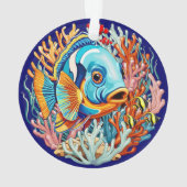 Tropical Fish Colorful Summer Vibes オーナメント (裏面)