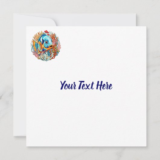 Tropical Fish Colorful Summer Vibes カード (裏面)