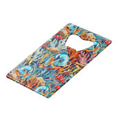 Tropical Fish Colorful Summer Vibes クレジットカード栓抜き (裏面アングル)