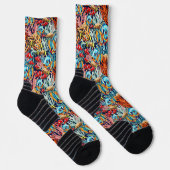 Tropical Fish Colorful Summer Vibes ソックス (右)